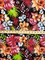 1 Yard Hawaiian Black Red Floral Poly Cotton Fabric 59/60 Inches Width for Sewing and Crafts